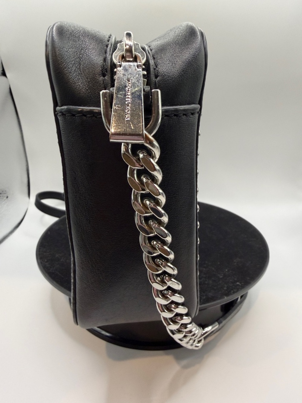 Michael Kors Black Studded Logo Crossbody with Adjustable Chain Strap - Picture 5 of 10
